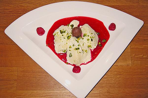 Marzipan Dumplings with Raspberry Sauce