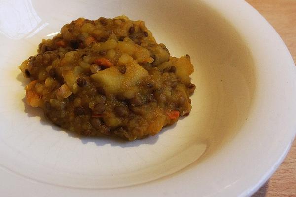 Mashed Lentils and Apples