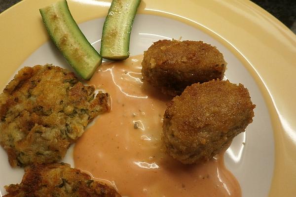 Mashed Potatoes and Meat Croquettes