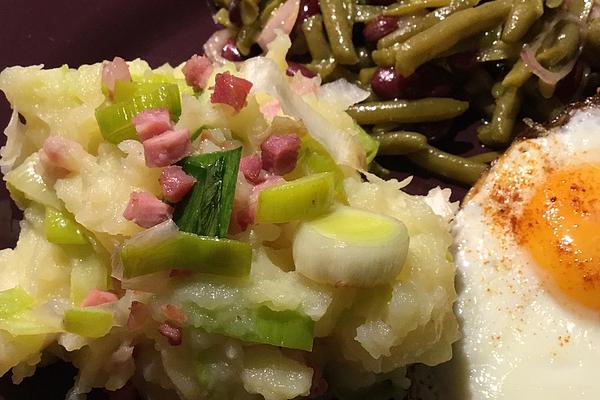 Mashed Potatoes with Leek and Bacon