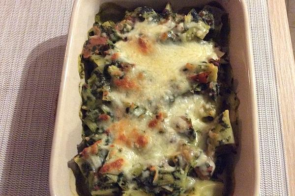 Maultaschen Casserole with Spinach