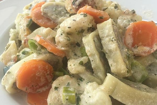 Maultaschen Vegetable Casserole Children`s Hit