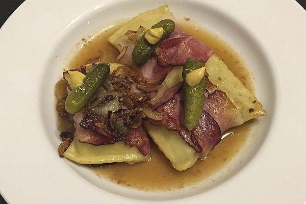 Maultaschen Wrapped in Bacon
