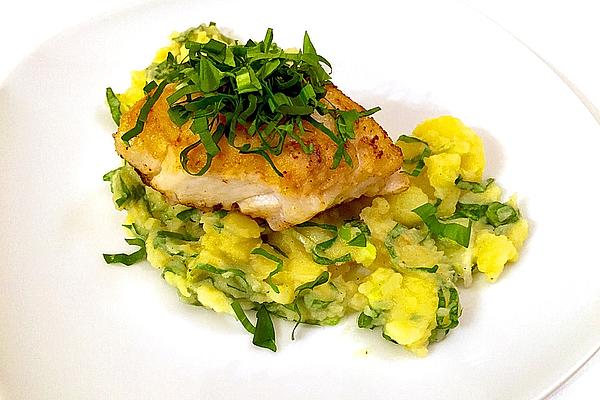 May Plaice on Potato and Wild Garlic Salad