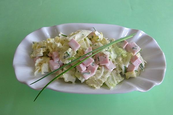 Meat Sausage Salad with Wasabi
