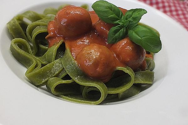 Meatballs in Basil Tomato Sauce