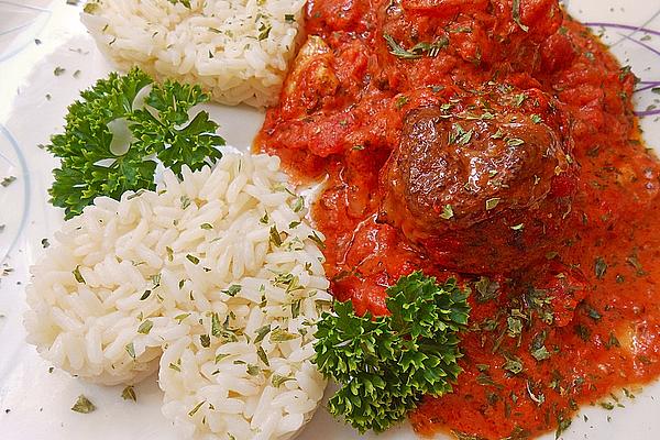 Meatballs with Tomato Sauce and Mozzarella