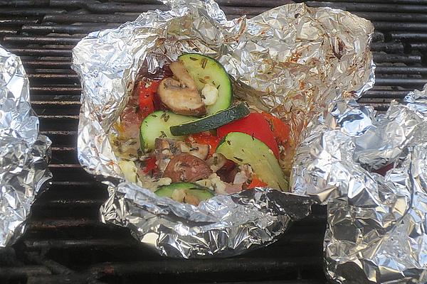 Mediterranean Grilled Vegetable Parcels