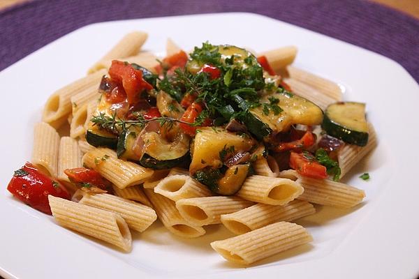 Mediterranean Vegetable Noodle Pan