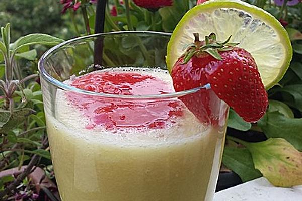 Melon Orange Strawberry Smoothie