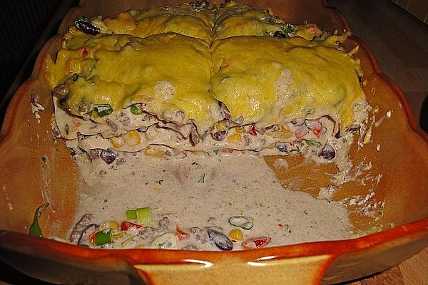 Mexican Lasagna Without Tomatoes