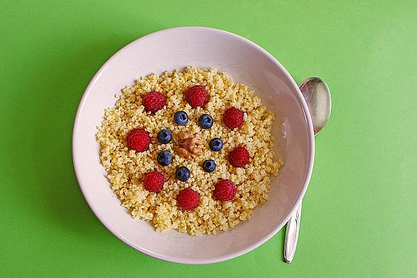 Millet Breakfast with Fruits and Nuts