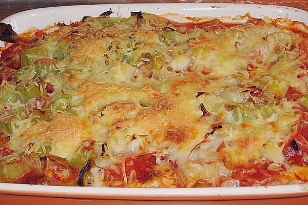 Mince Casserole with Leek Crust