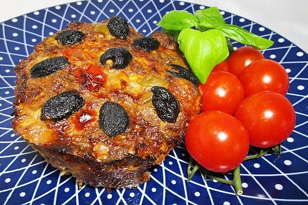 Minced Meat Cake with Goat Cheese