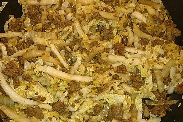 Minced Meat Pan with Chinese Cabbage