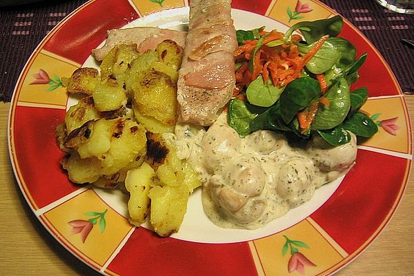 Minute Steaks with Bacon and Mushrooms