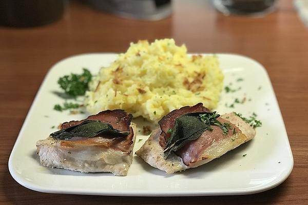 Minute Steaks with Sage and Bacon