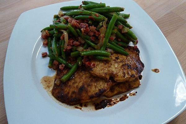 Minute Steaks with Spicy Beans