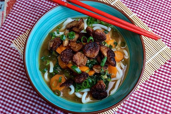 Miso Udon Soup with Mock Abalone