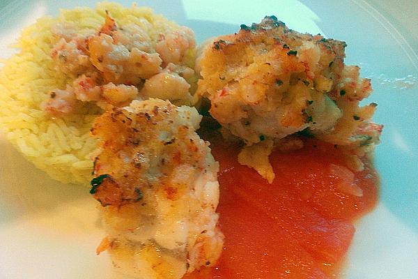 Monkfish Under Crustacean Crust with Fried Fennel