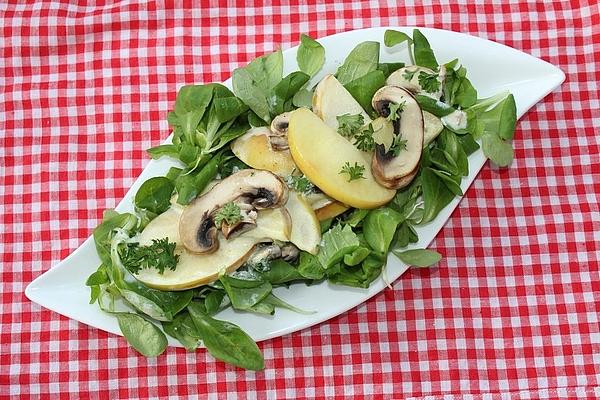 Mushroom and Apple Lamb`s Lettuce