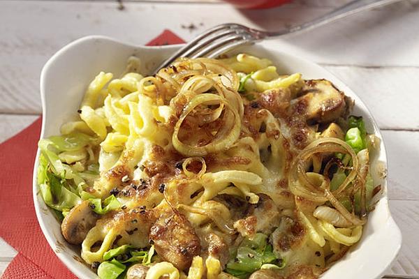Mushroom and Cheese Spaetzle