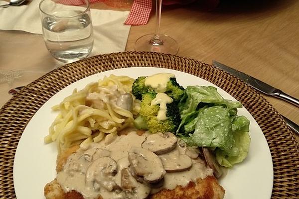Mushroom and Cream Schnitzel