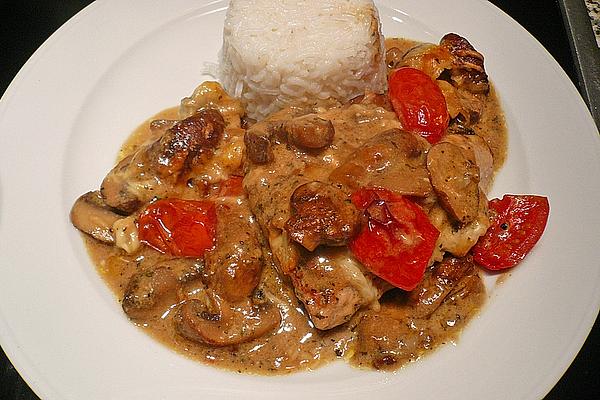 Mushroom – Chicken Schnitzel, Gratinated