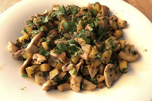 Mushroom Pan with Leek and Potatoes