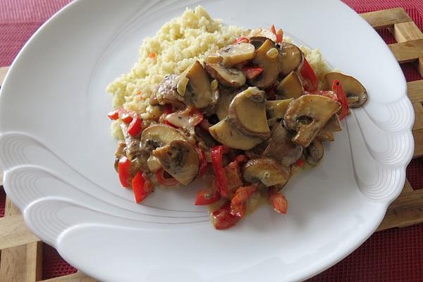 Mushroom Pan with Peppers