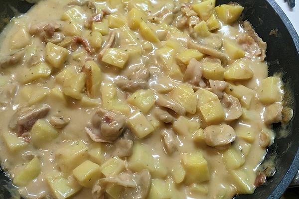 Mushroom – Potato Pan with Ham