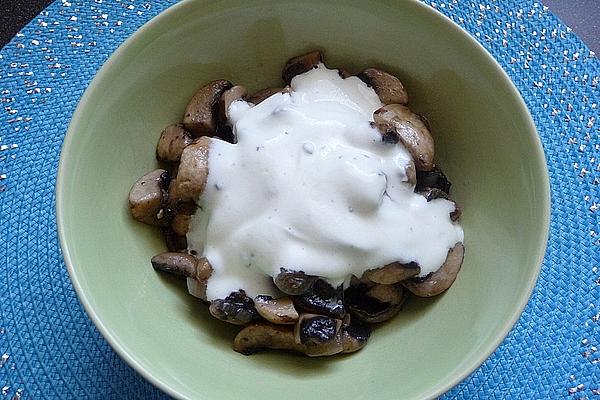 Mushroom Salad with Sour Cream Sauce