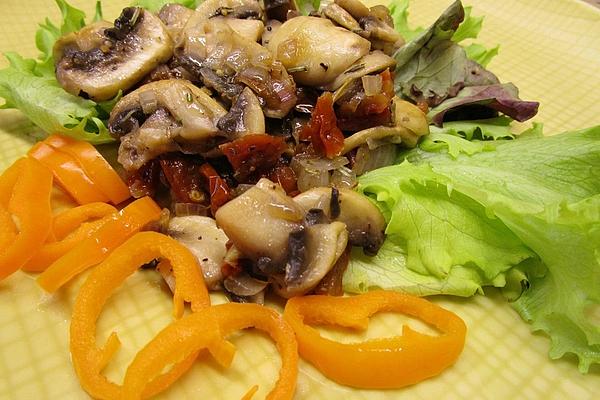 Mushroom Salad with Sun-dried Tomatoes