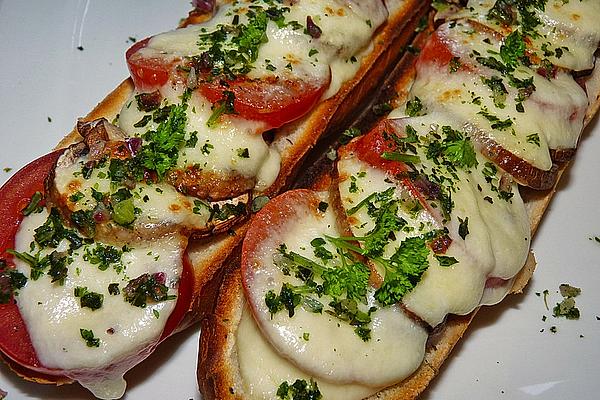 Mushrooms Au Gratin with Mozzarella
