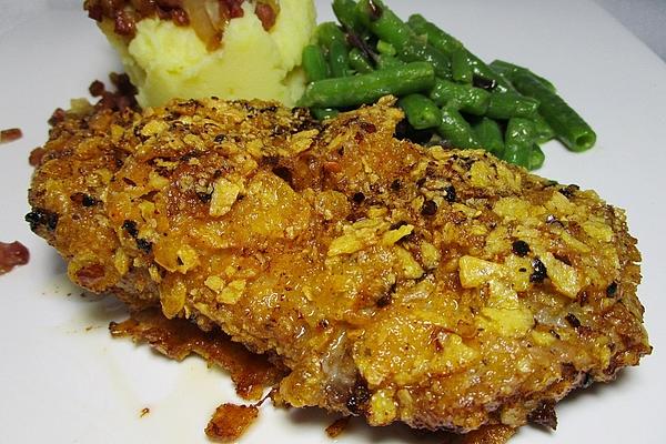 Neck Chops with Corn Flake Breading