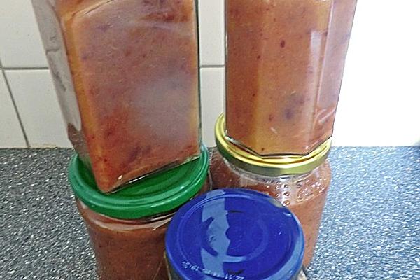Nectarine, Plum and Chocolate Jam
