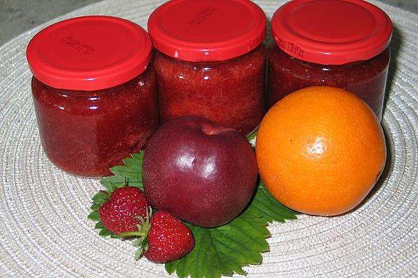 Nectarine – Strawberry – Grapefruit Jam