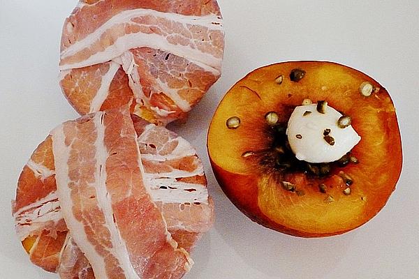 Nectarines Wrapped in Bacon