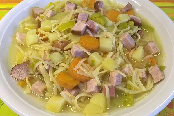 Noodle Soup with Smoked Salmon