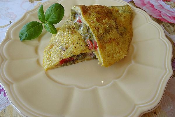 Omelette with Green Asparagus