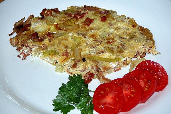 Omelette with Onions and Bacon