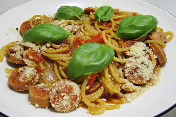 One Pot Pasta with Fried Sausage