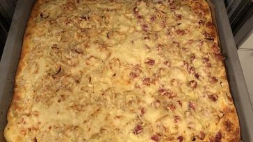 Thin Onion Cake Without Yeast