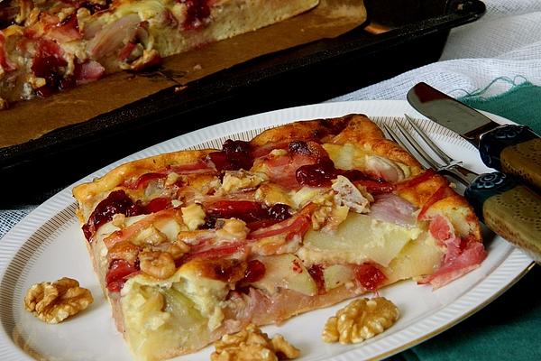 Onion Pie with Pears