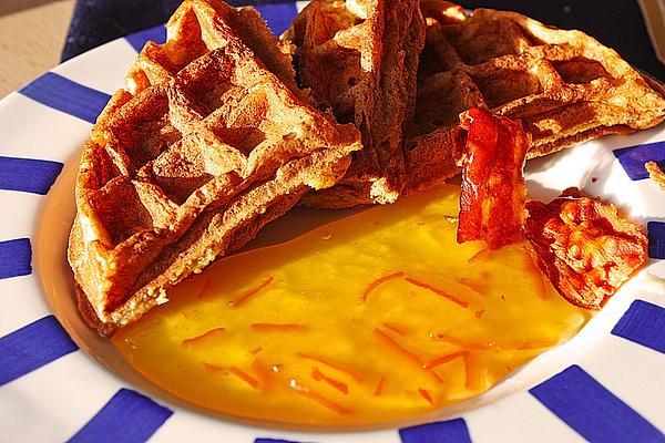 Orange Yogurt Waffles