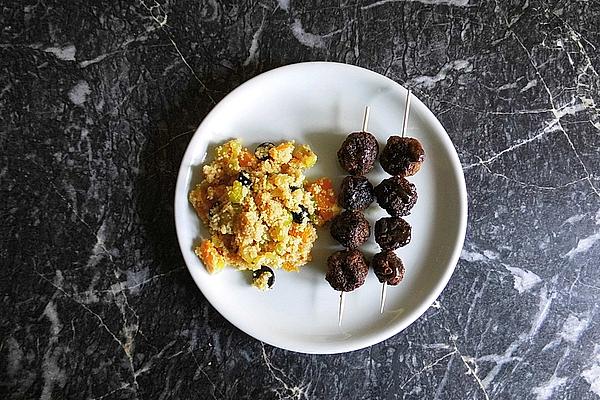 Oriental Style Meatballs with Pecans and Dates