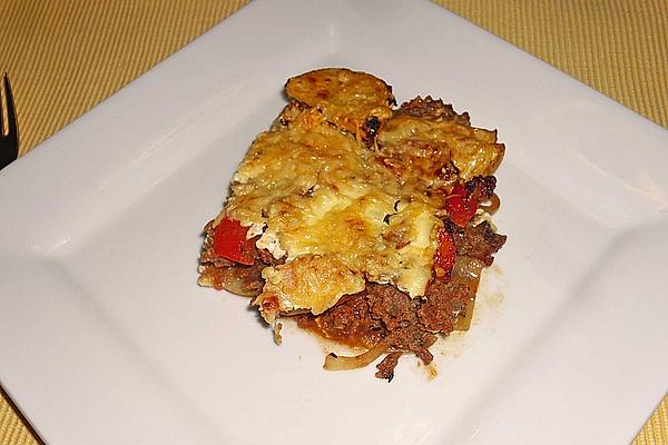 Oven Vegetables with Minced Meat and Potatoes