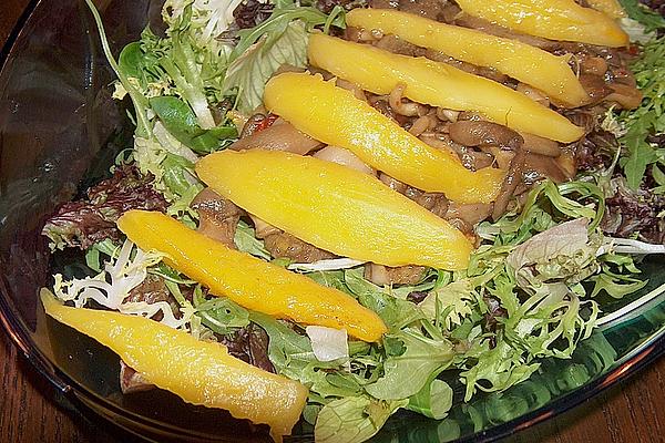 Oyster Mushroom Salad with Mango