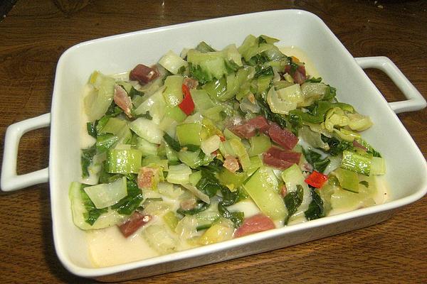 Pak Choi with Ham