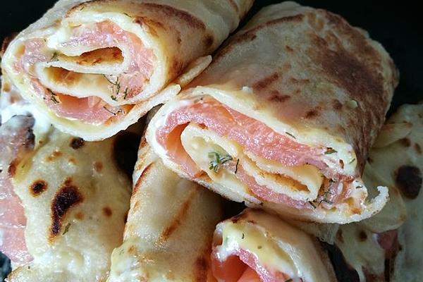 Pancake Wraps with Smoked Salmon